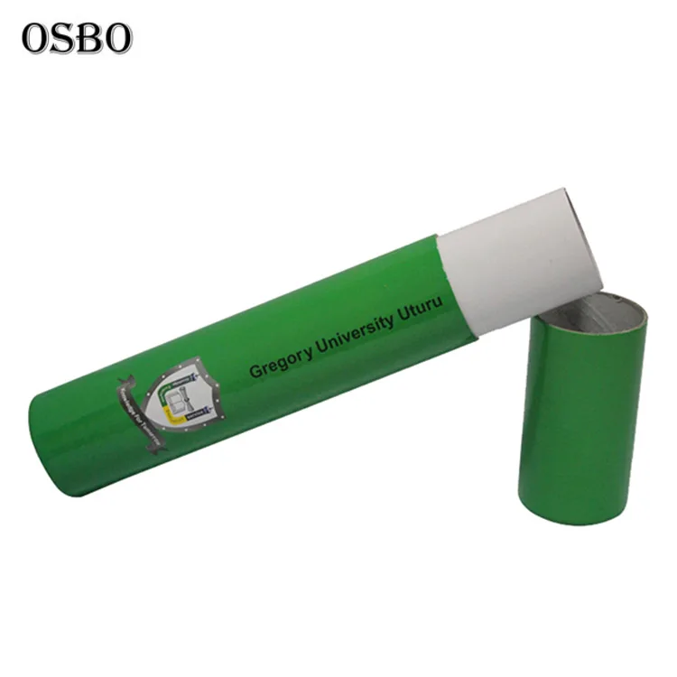 Yellow Paper Certificate Scroll Holder Diploma Cylinder Tube For Graduation