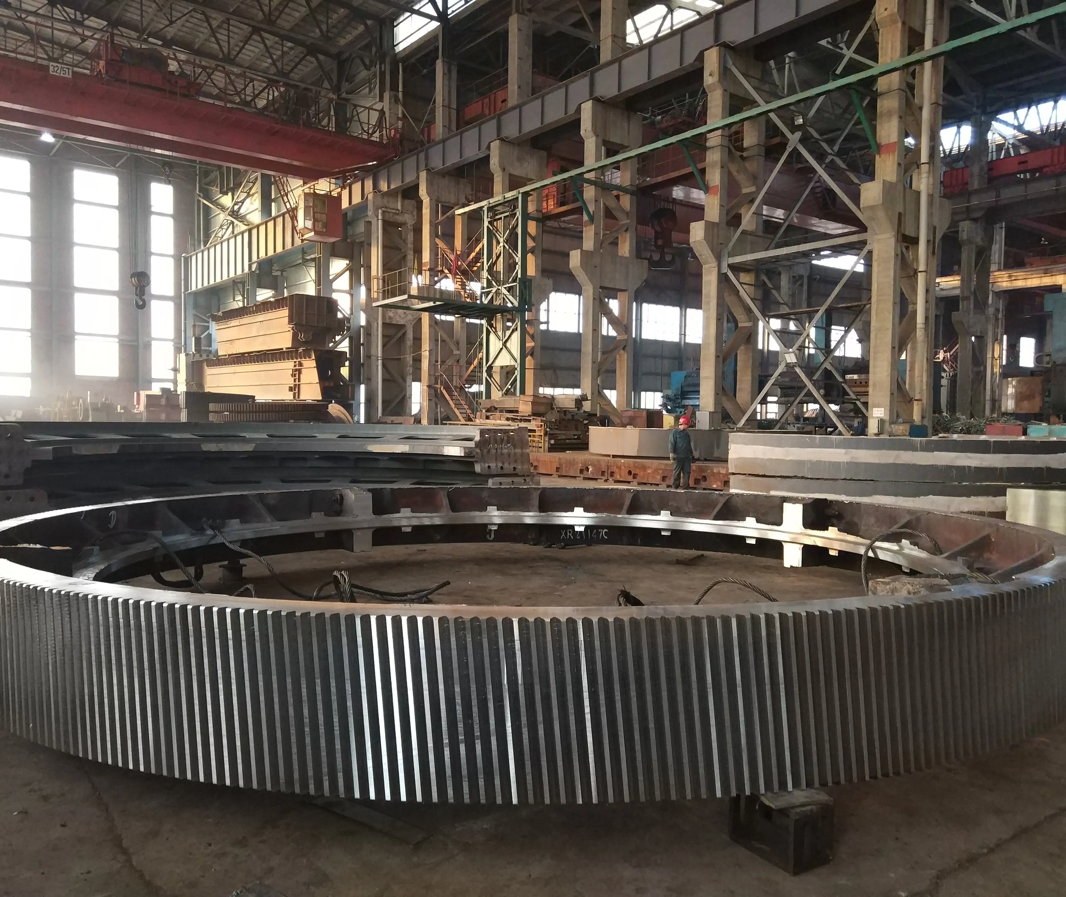 
Ball Mill Double Oem Casting Steel Customized Large Module Big Helical Tooth Gearklin Girth Gear 