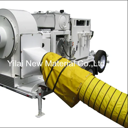 
14 inch diameter durable 0.35mm thickness pvc laminated fabric fire retardant flexible ventilation air duct 