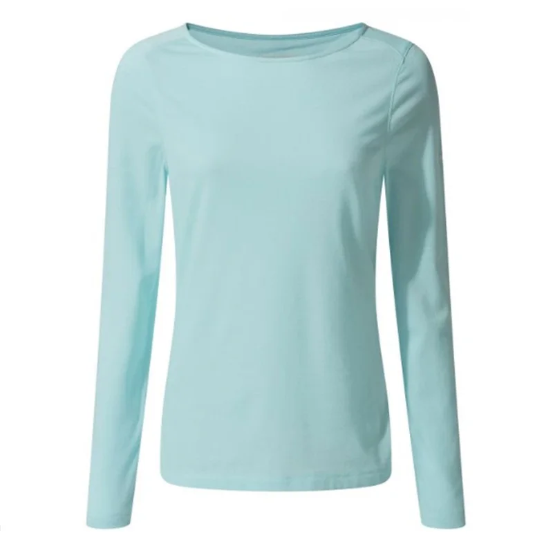 High quality wholesale  solid merino wool women thermal underwear longsleeve tee shirt, ladies jeans top