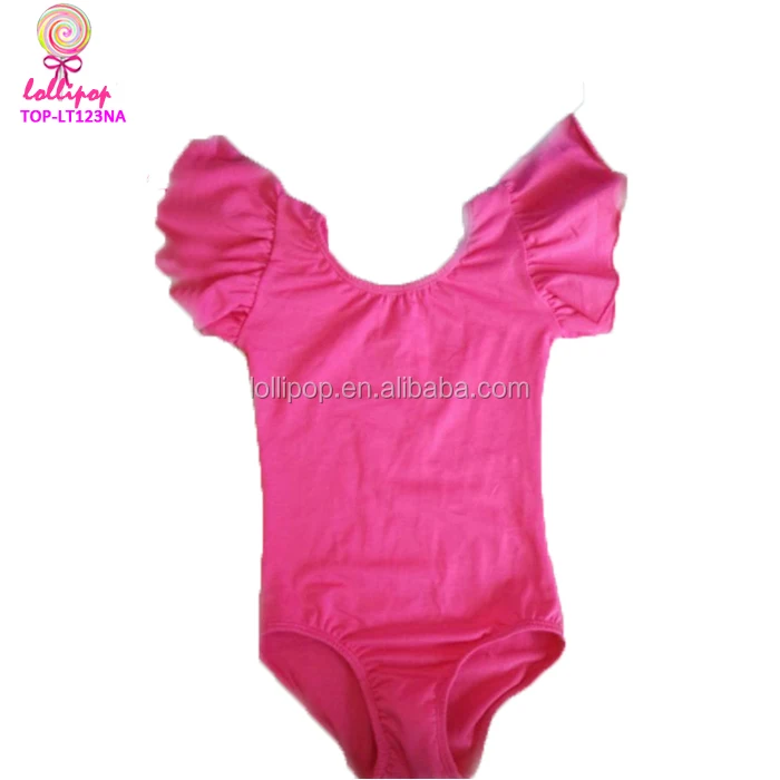 2023 Cotton white Baby Girl Flutter Sleeve spandex Gymnastics wholesale dance wear Leotard girl & toddler