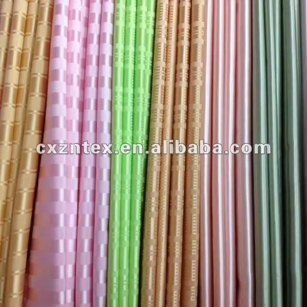 Colorful poly satin curtain fabric