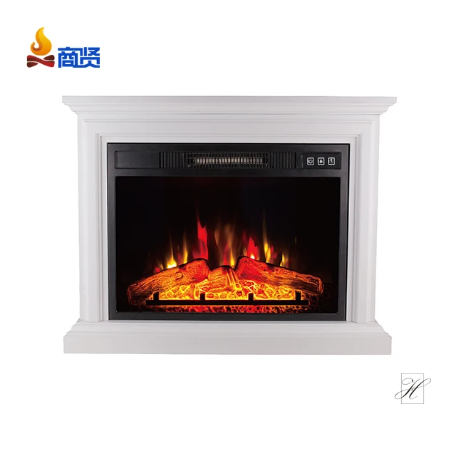 23' Promotional electric fireplace over protection with mantel