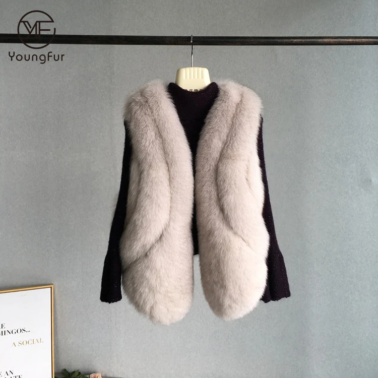 Лидер продаж 2018, жилет из натурального Лисьего меха, жилет из натурального меха