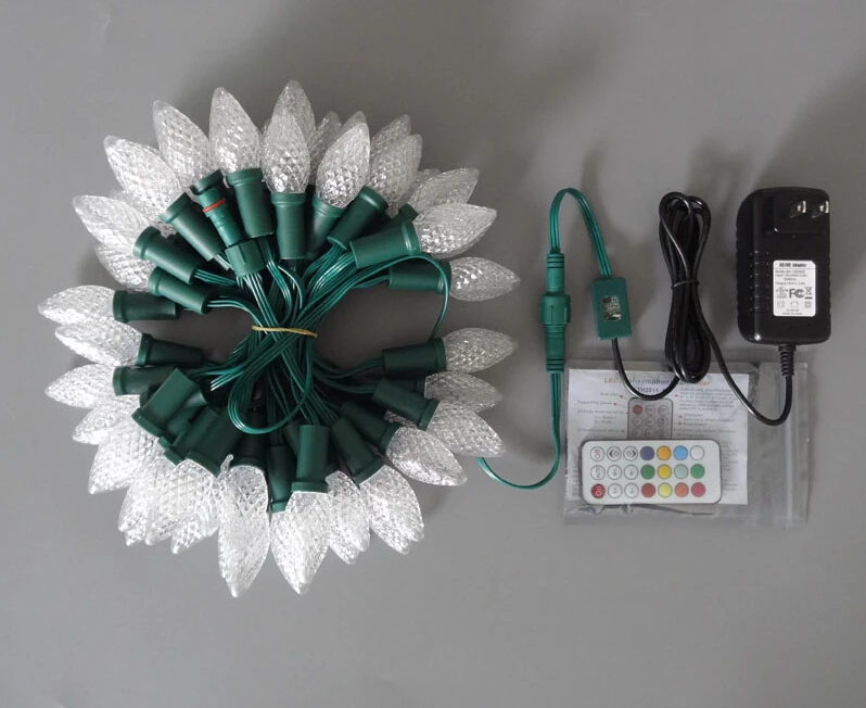 Crystal Cover Pixel Lights Holiday Decoration C7 C9 LED Strings