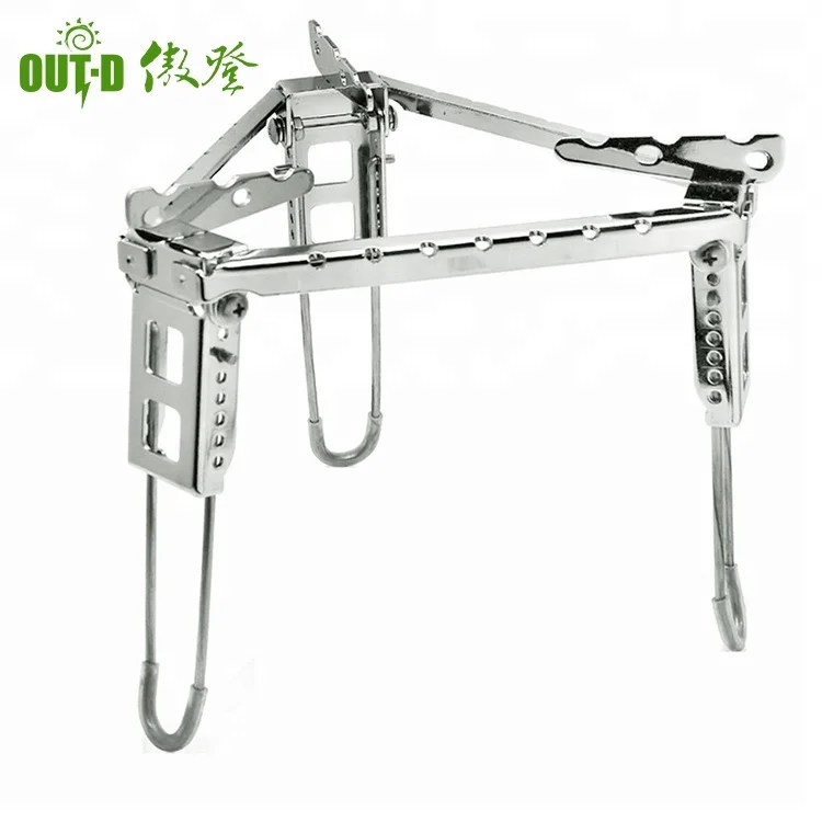 Outdoor picnic camping portable foldable triangular cooking pot stand