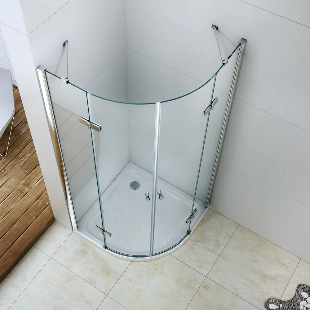 
Half round frameless shower enclosure EX-305 