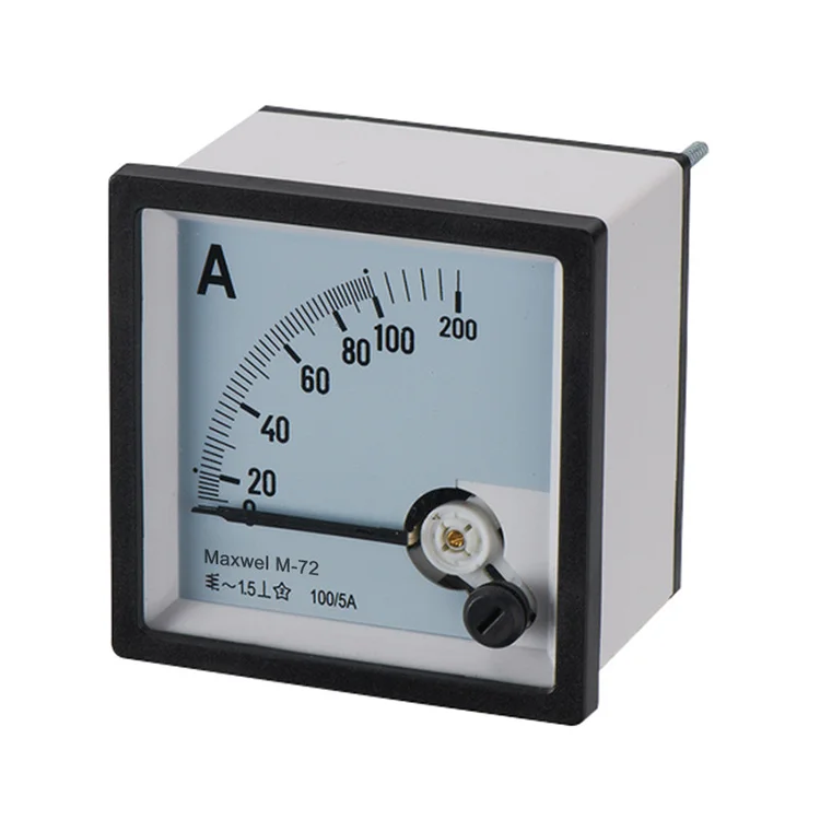 1.5 class rectangular panel meter ac ammeter current meter 72x72