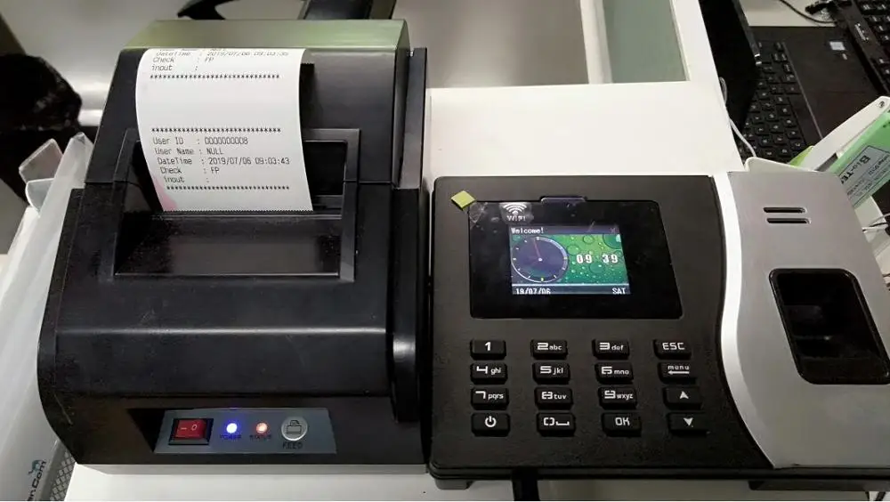 
TIMMY Best Price New Design DIY Fingerprint Time Attendance with Built-in Printer 
