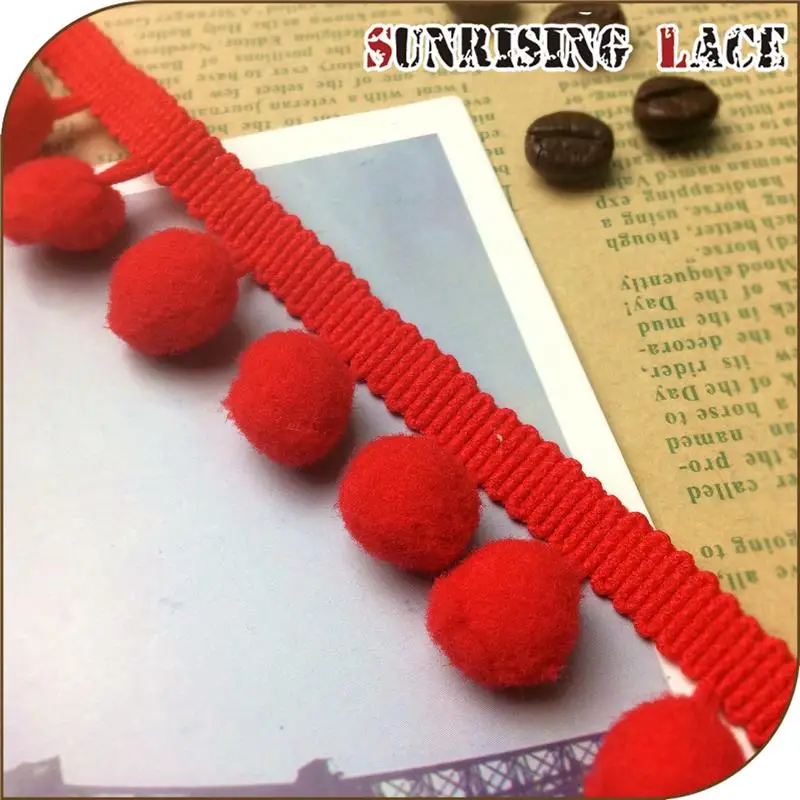 Customized Fancy High Quality Indian Pompom Lace Fringe