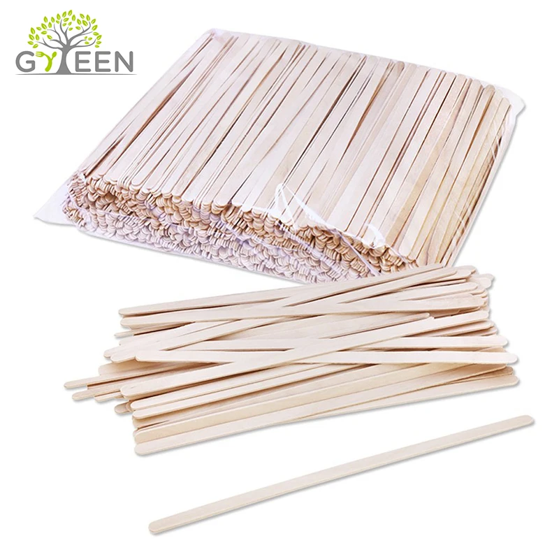 Disposable Compostable Biodegradable Wrapped Coffee Stirrer