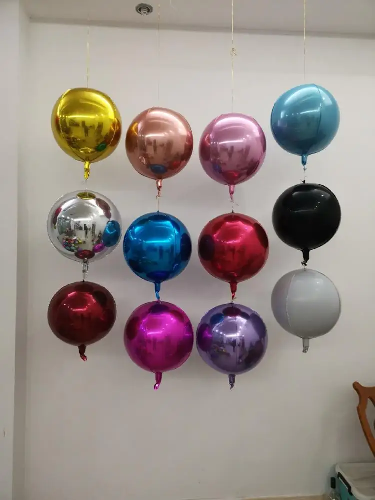 4D Round Shape globos aluminium Foil balloon party decoration