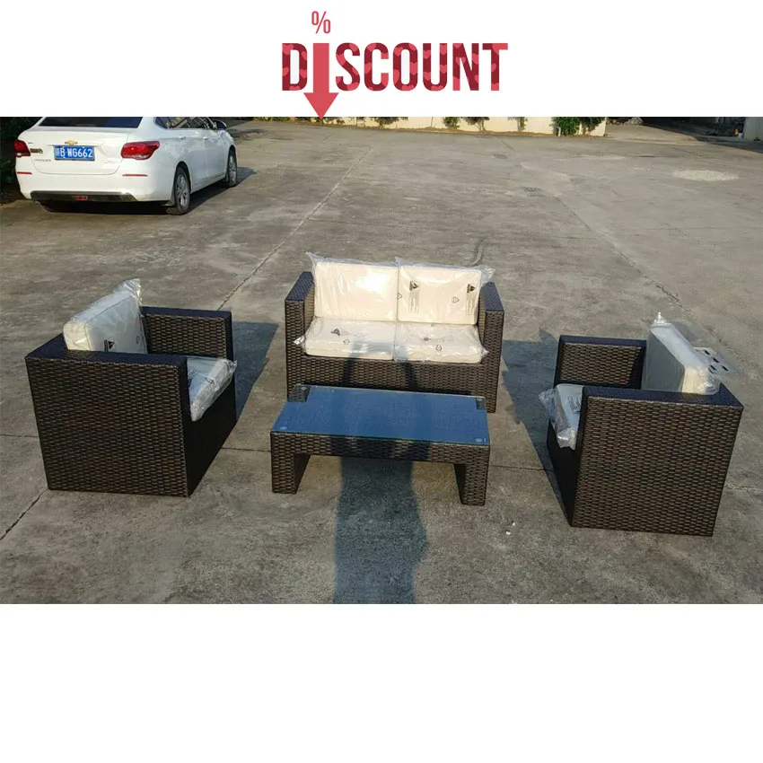 DISCOUNT   outdoor wicker Rattan Deep Seating Water proof Spanish Sofa/lounge Garden/Hotel Sofa rattan furniture