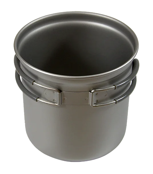 OUTDOOR CAMPING HIKING TITANIUM 400ML 1.2L COOKWARE CAMPING POT 2 PCS SET