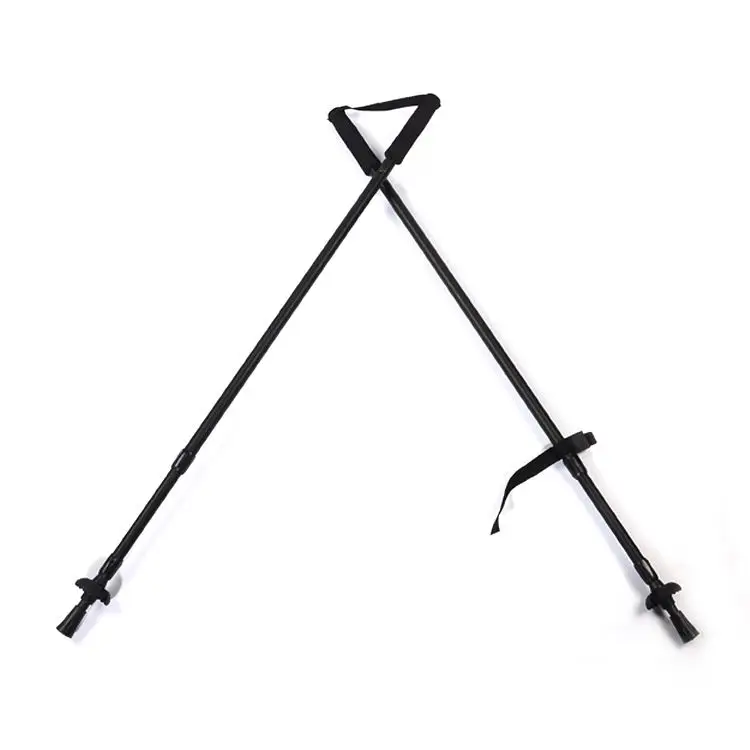 
Fine appearance matt black aluminium pole hunting monopod camera seats shooting sticks tripod trigger stick 