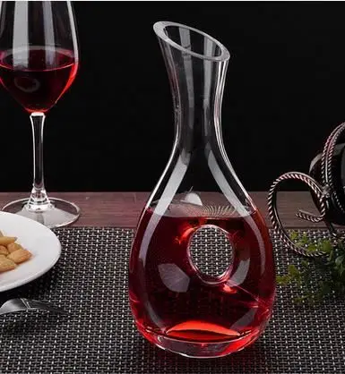 Special Design Slant mouth Wine Decanter,Crystal Wine Decanter,Glass Wine Carafe with long neck and hollow.
