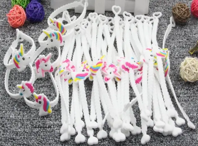 Fashion Lovely Animal Unicorn Bracelet Wristband Kids Mix Styles Charm Birthday Party Festival Gift Bracelets