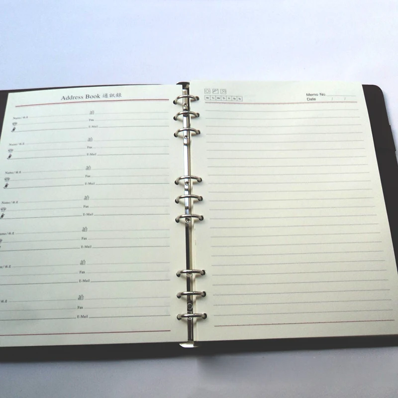 
li baba web file folder clip for notebook loose leaf binder metal 9 hole ring binder 