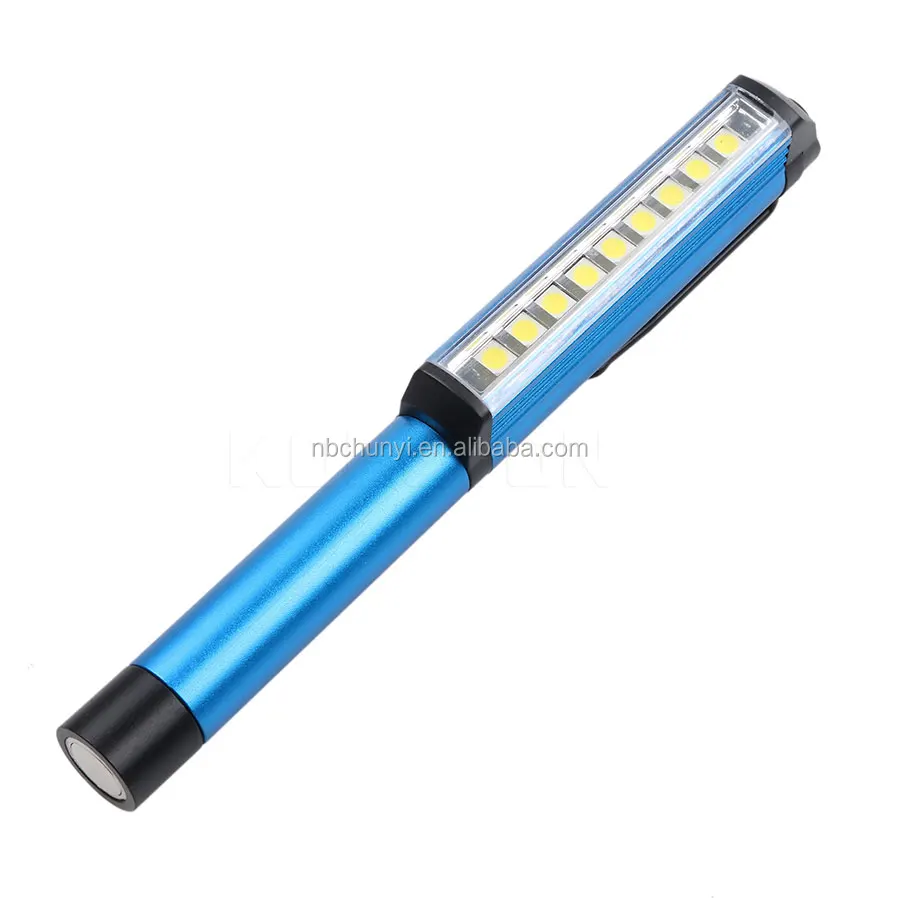 
magnetic work pen torch lightAluminum LED COB Pen Pocket Torch Light Magnetic Inspection Work Lbattery powered led work light 