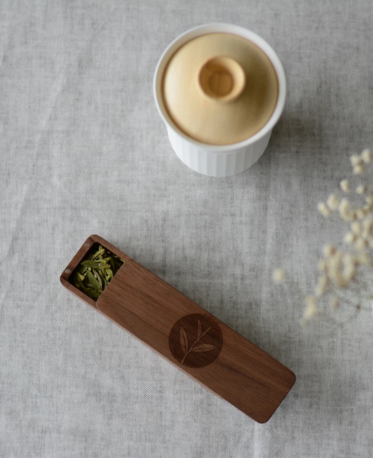 Индивидуальная Высококачественная портативная деревянная компактная упаковочная коробка для чая