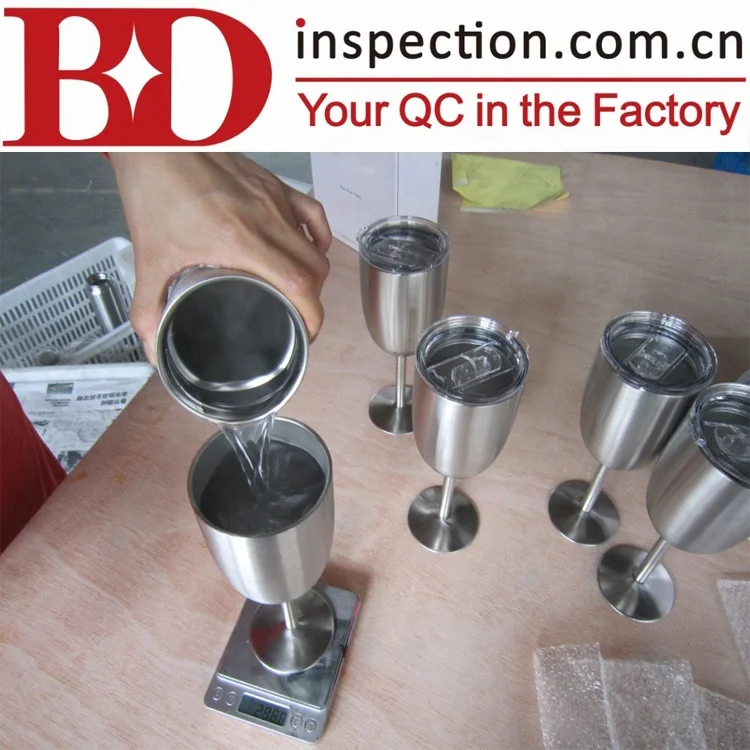 Прочный стальной бокал для вина, инспекционная служба контроля, Циндао