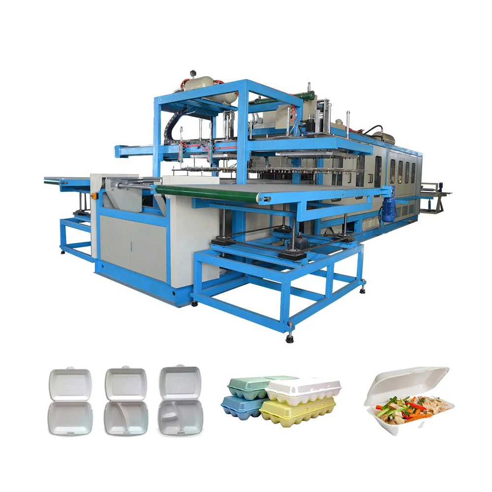 Полный автоматический ps thermocol пластина делая машину с роботом тепловой контейнер машина цена забирать