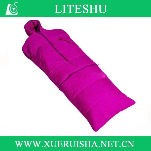 
factory minion wearable camping travel down sleeping bag with waterproof cover 