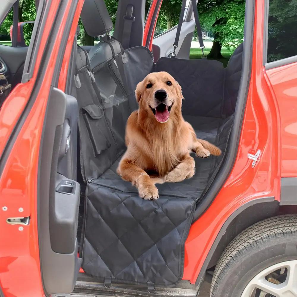 Geerduo Waterproof Durable Pet Dog Car Seat Cover Hammock with Viewing Mesh Window Storage Pocket