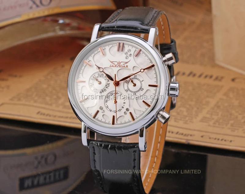 Jargar watches men cheap automatical mechanical watch genuine leather watch wholesale