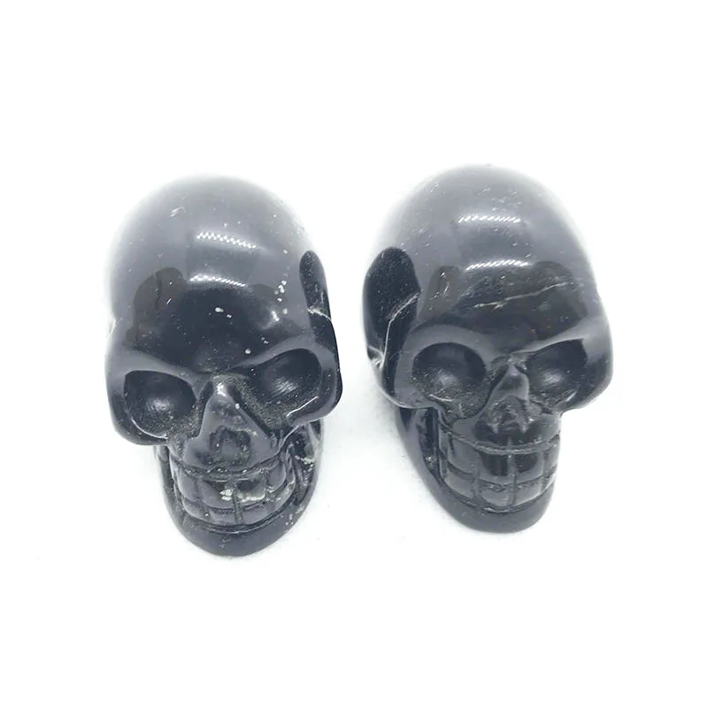 High quality hand carved natural obsidian skulls crystal artware
