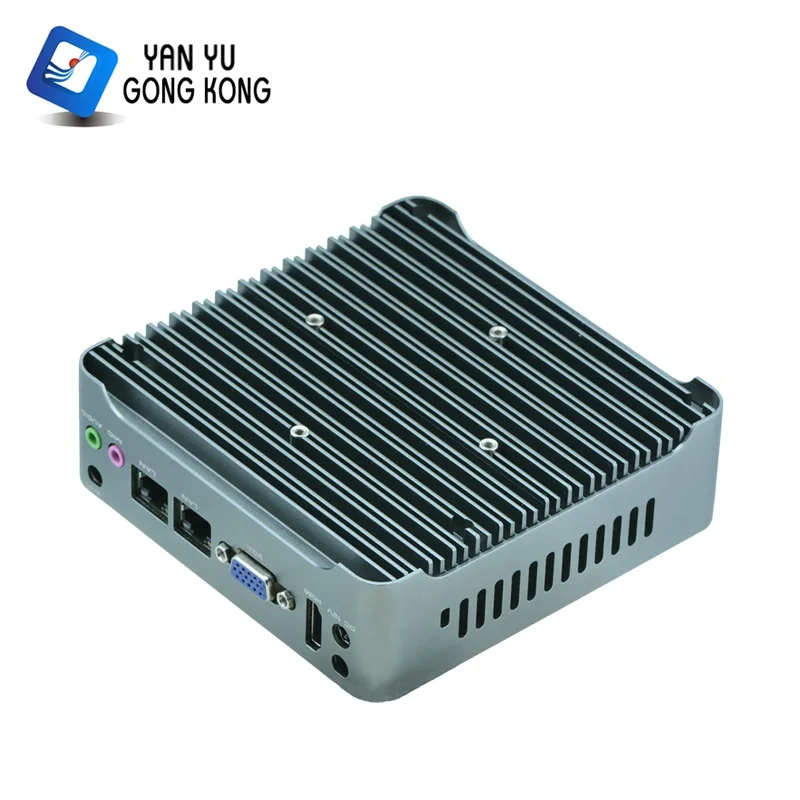 Yanyu nano J1900 quad core double network port fanless low power mini desktop computer