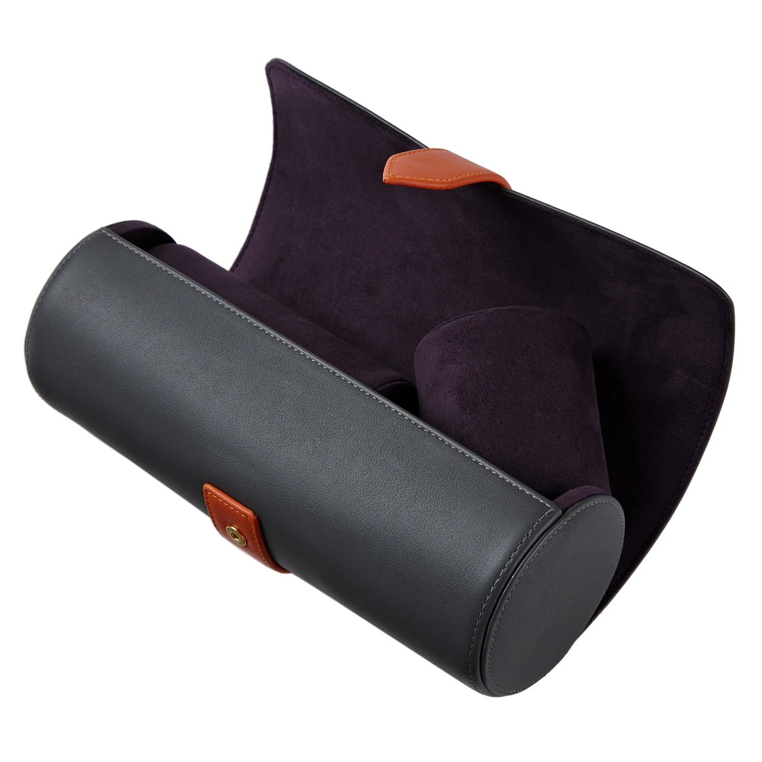 Luxury personalized smart custom genuine leather watch roll travel watch case for men