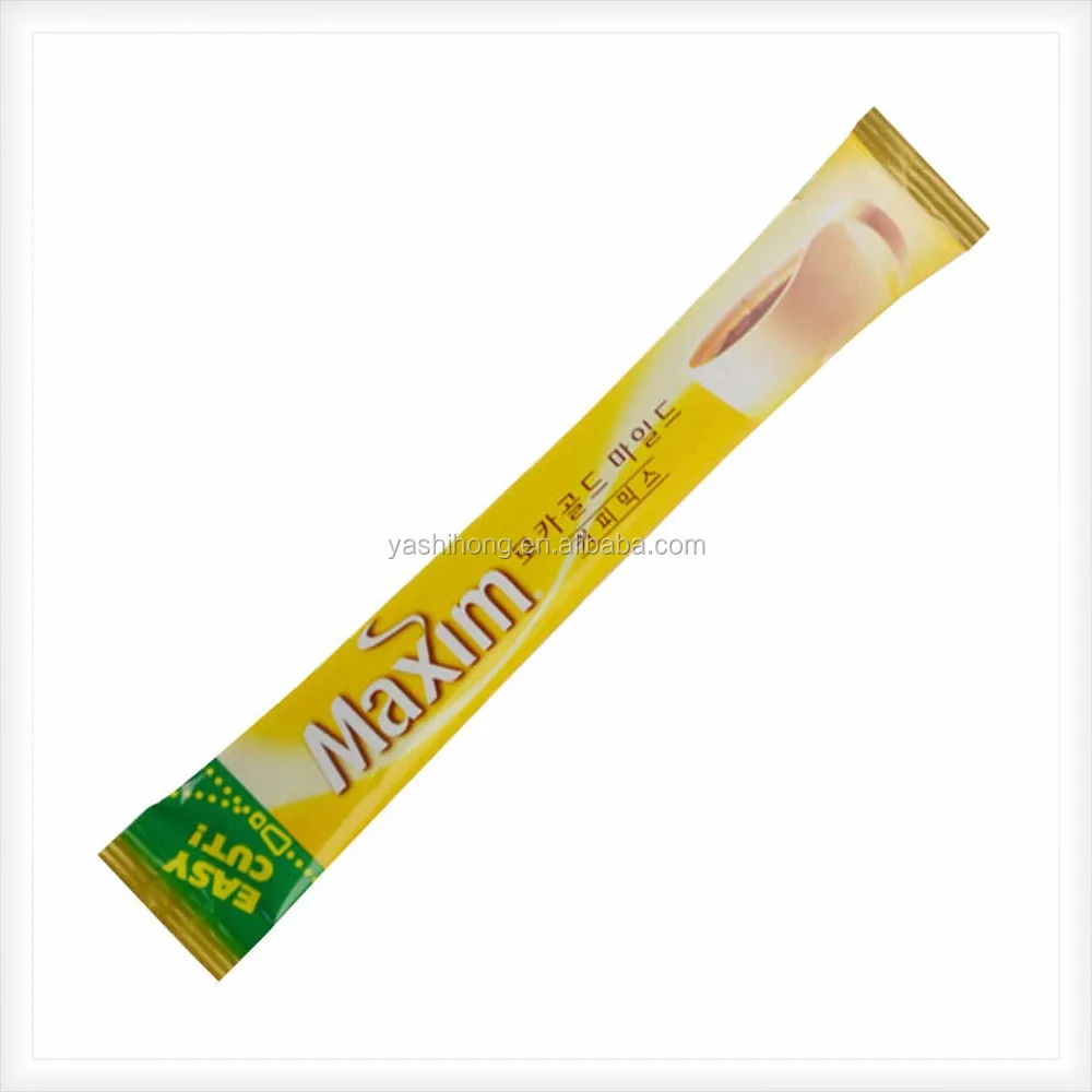 custom printed disposable plastic instant coffee packaging film/ chocolate bar packaging material