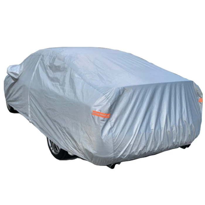 Chinese manufacturer 190T waterproof car cover SUV  outdoor parking cover tent silver car cover