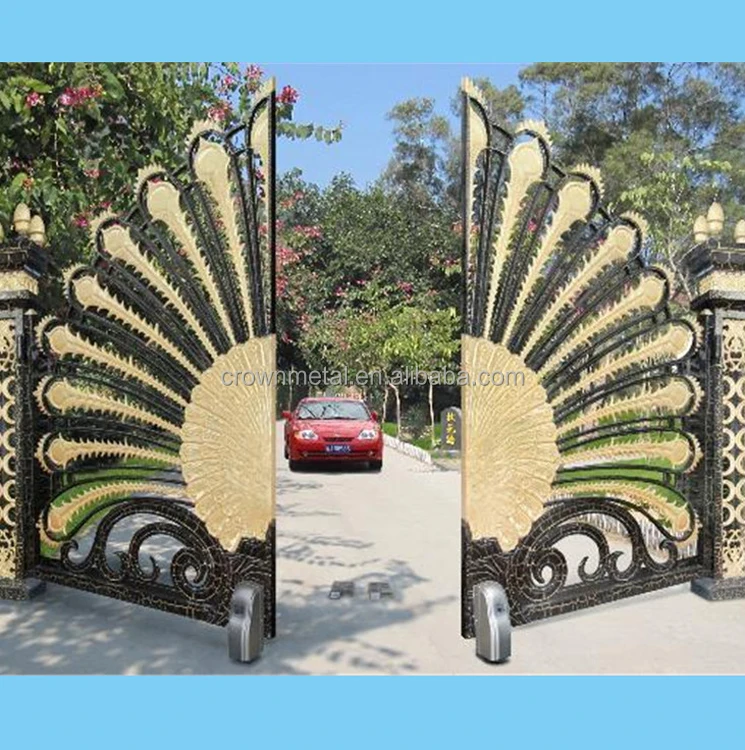 Настраиваемое украшение двора кованые ворота из кованого железа