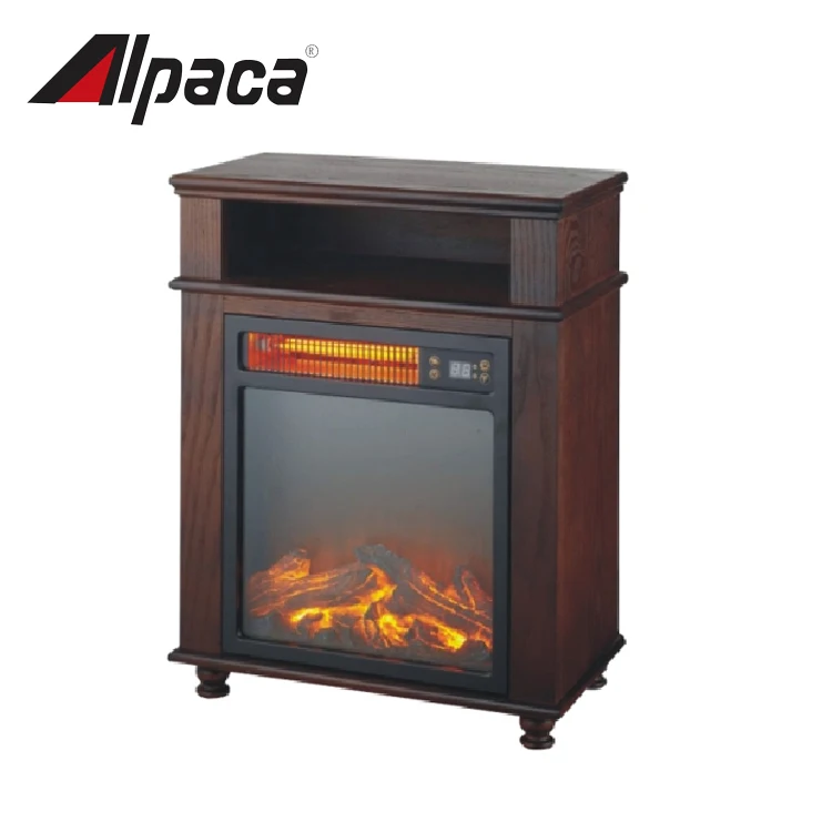 Freestanding wood cabinet infrared electric fireplace stove