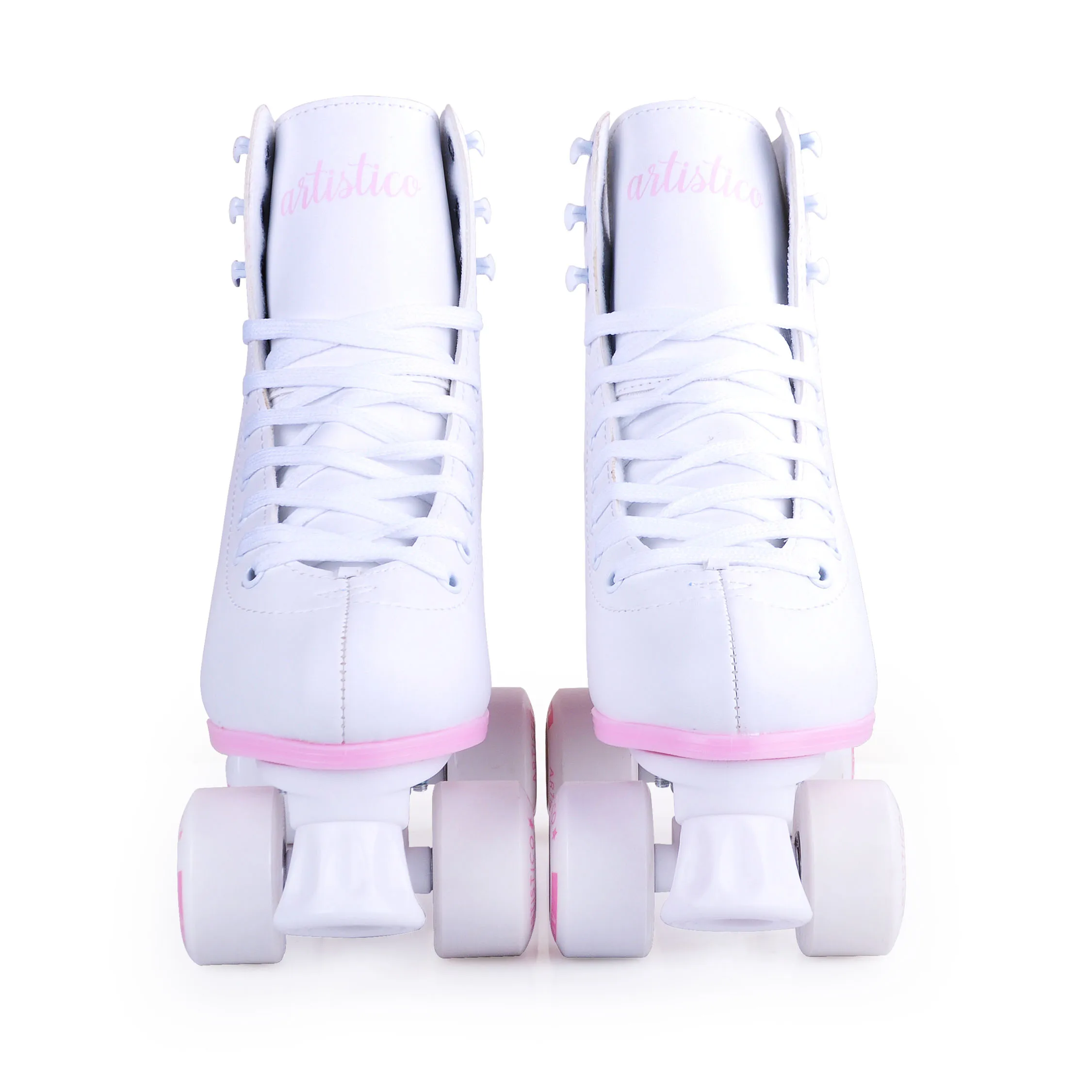 China responsible quad skates manufacturer white color 5 PVC-LIGHT wheels roller quad skates for girls