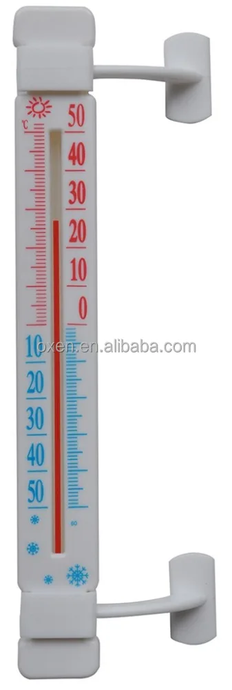 outdoor wooden glass thermometer