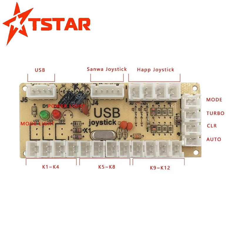 Amazon, Лидер продаж, 2 игрока, аркадный джойстик, контроллер, USB-контроллер для ПК, Многоадресная клавиатура, USB-кодировщик