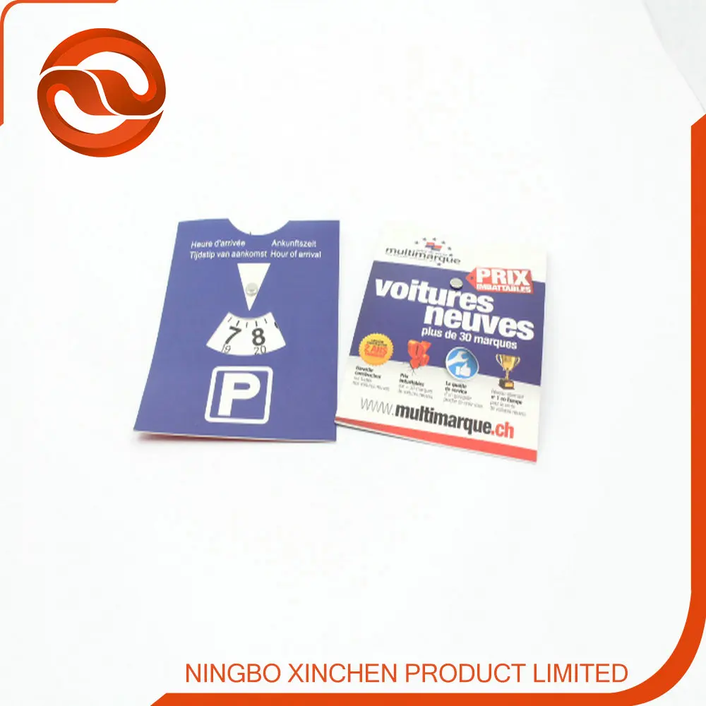 sell customized logo paper/cardboard parking disc clock/ parking disk