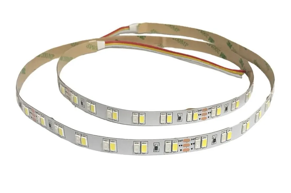 Custom bicolor 12v flexible 5730 warm white cool white led strip any mix of colors blue and white