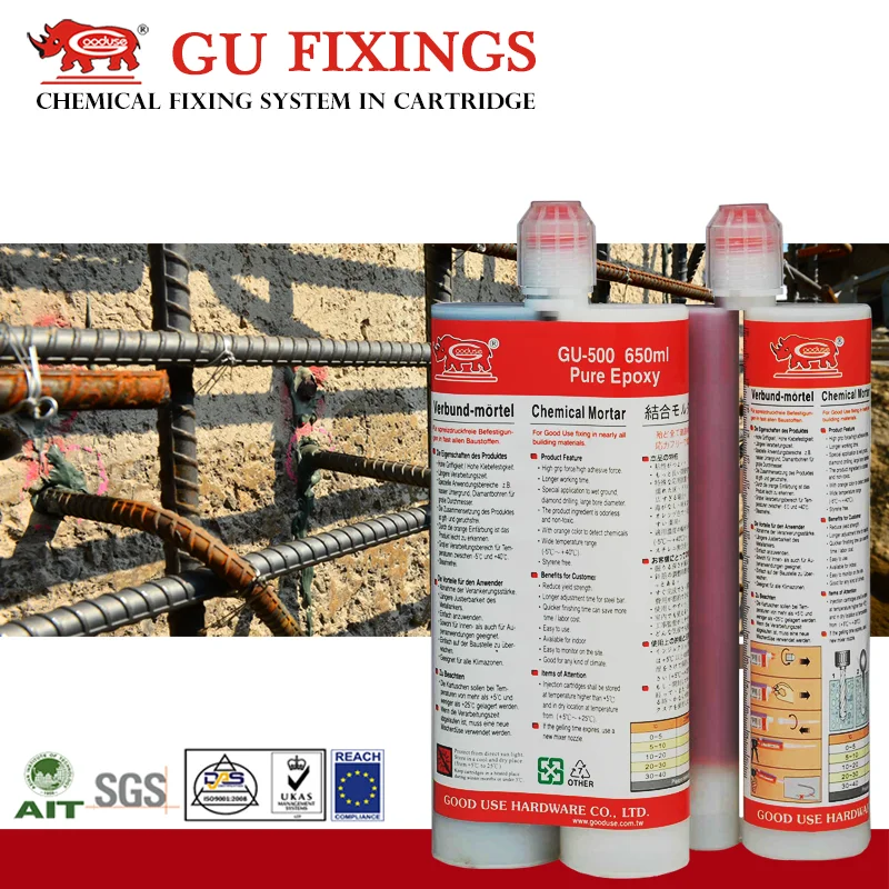 650 ml 1:1 underwater odorless horizontal installations reinforcement adhesive