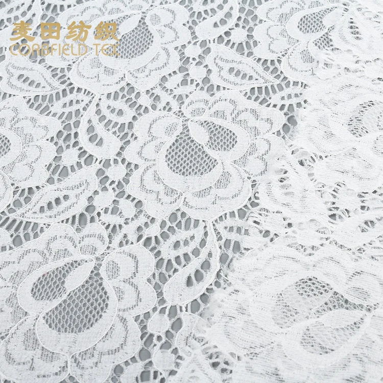 newest design 10 years experience factory manufacturer 3d bridal stretch lace fabric