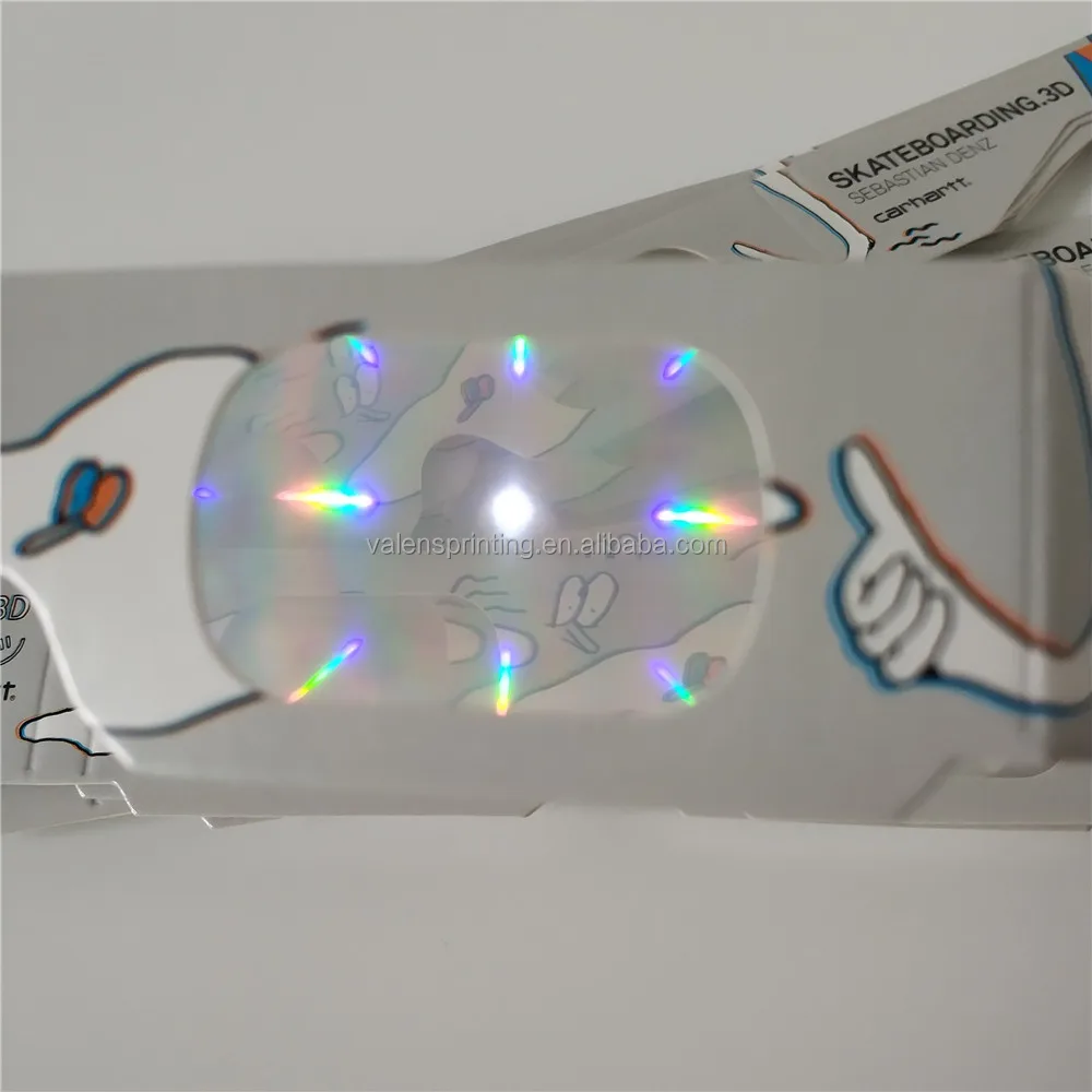 Customized Logo Paper Fireworks Glasses Heart Diffraction Glasses for Giveaway