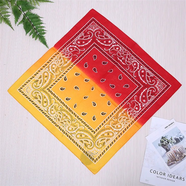 Wholesale price good style gradient color 100% organic cotton bandana
