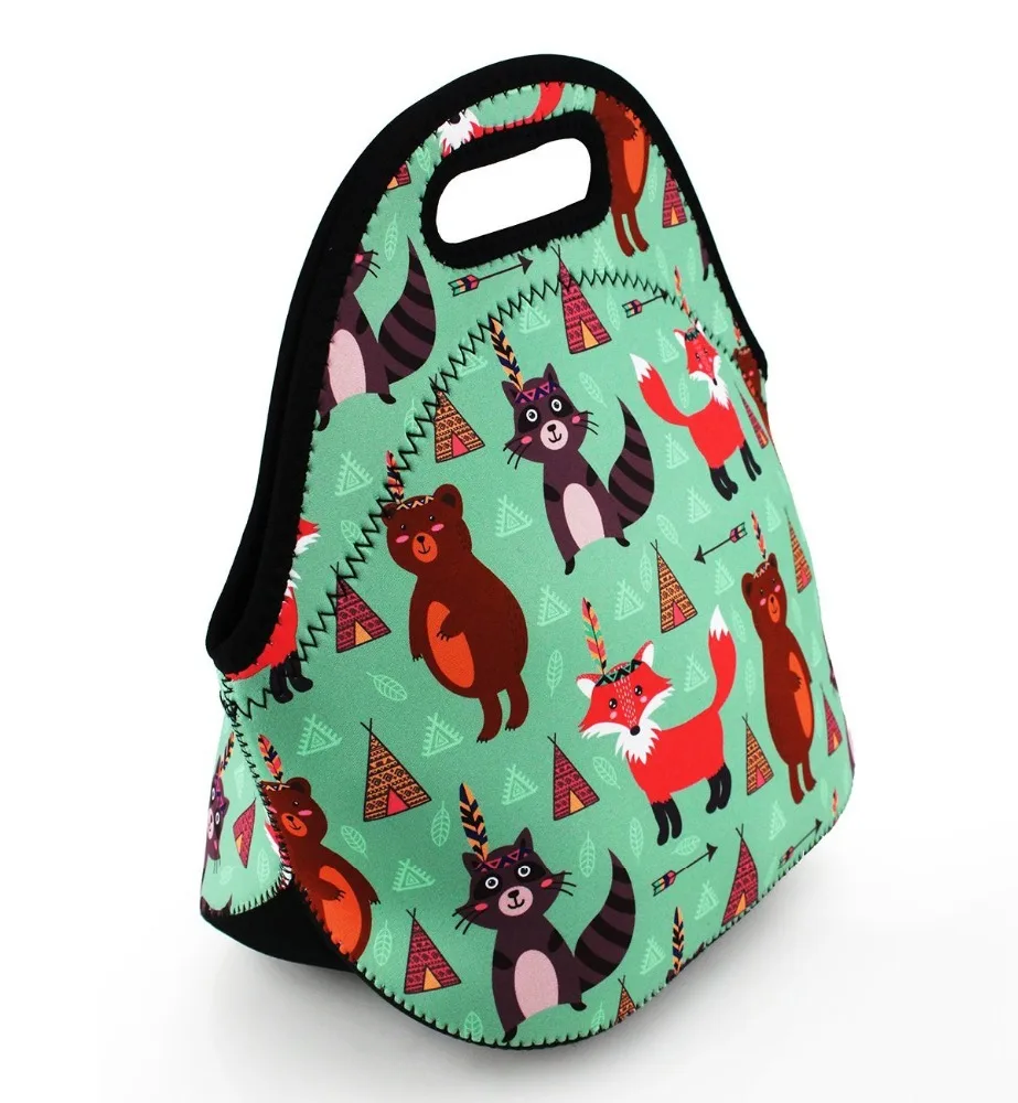 Fashionable Neoprene Insulated Lunch Bag Tote Cooler Bag