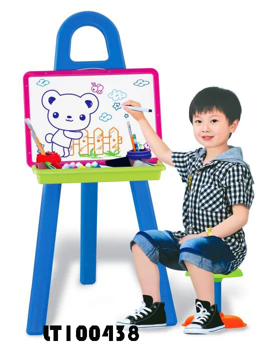 2014 Kids Plastic writing Board Easel Toys with Chair
