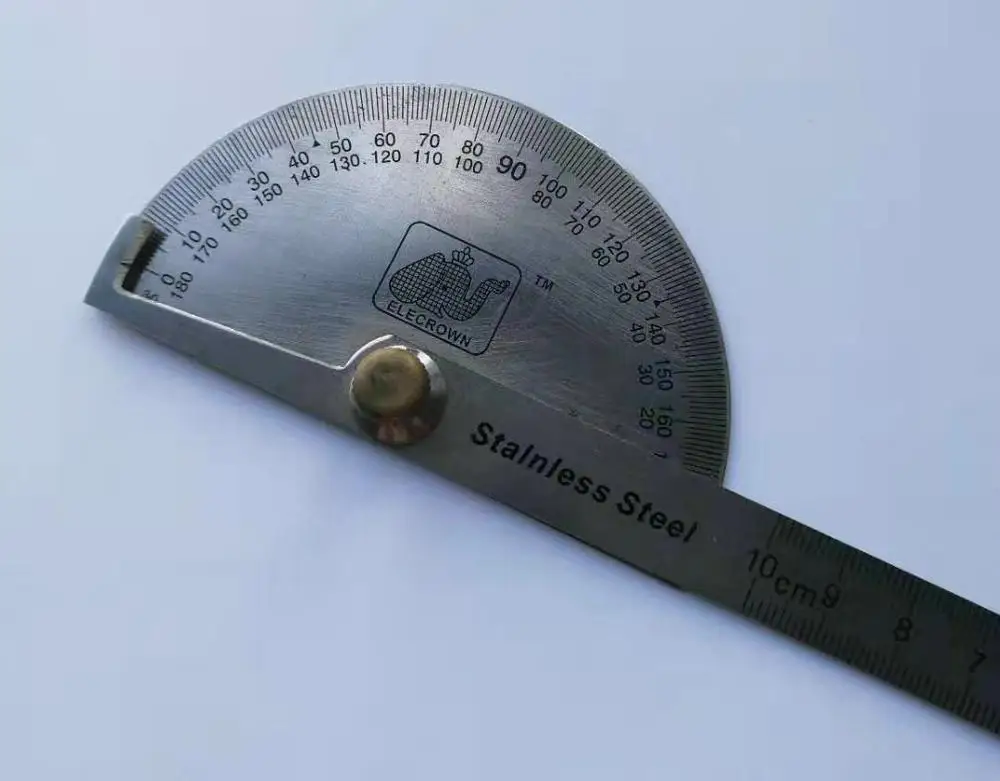 Stainless steel protractor teaching measuring tool 180 degree angle protractor angle finder ruler