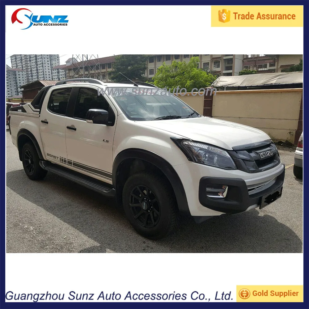 YCSUNZ ABS Matte Black OEM wheel arch with rubber Smooth fender flare For D-max 2012-2016 Pickup accessories