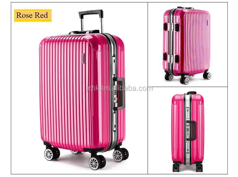 ABS PC Luggage Case Cabin Size Travel Suitcase Large Capacity Aluminum Frame Luggage Wheeled Trolley Bags